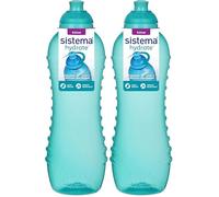 Sistema Twist ’n’ Sip Squeeze Gourde sport | Gourde à eau étanche | 620 ml | Sans BPA | Couleurs Assorties (Lot de 2)