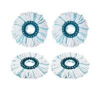 Sitbfoam Leifheit Lot de 4 housses de rechange pour balai à franges Leifheit - Tête de rechange pour balai Clean Twist Disc Mop Micro - Pour tous les types de sols - Absorbe la saleté - Élimine 99