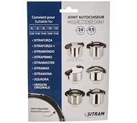 Sitram 710073 Joint d’Autocuiseur à Baïonnette Ø24 cm - Pièce Détachée Officielle - Compatible Autocuiseurs 4 à 13 L - SITRAFORZA, SITRAMONDO, PRIMA, SQUADRA, SIENA - Compatible Modèles Ø24 cm