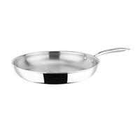 Sitram 711549, Poêle Rapsody en acier inoxydable qualité professionnelle diam. 30 cm - tous feux dont induction, Argent