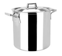 Sitram 711676, Traiteur SAINT-GERMAIN en acier inoxydable qualité professionnelle Ø24 cm, 10,5 litres - tous feux dont induction - Poignée ergonomique, Fond triple épaisseur, Fabrication Française