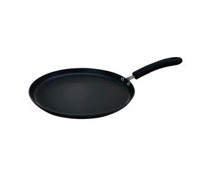 Sitram 714599 Crépière Aluminium pressé Noir Ø 28 cm - Revêtement anti-adhésif Whitford Xylan 2 couches sans PFOA - manche thermorésistant soft touch - Tous feux sauf induction