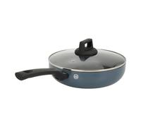 Sitram 715449 Sauteuse Aluminium recyclé RAVIVE Ø 26 cm H 7 cm - Revêtement intérieur Whitford Xylan 2 couches sans PFOA - Coloris Bleu - Avec couvercle vapeur en verre - Tous feux dont induction