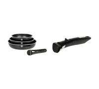 Sitram 715485 Lot de 3 Poêles Aluminium pressé SITRAMOVIBLE FAMILY Ø 20/24/28 cm & 712773 SITRAMOVIBLE - Poignée amovible pour poêle, casserole, wok