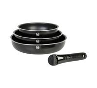 Sitram 715485 Lot de 3 Poêles Aluminium pressé SITRAMOVIBLE FAMILY Ø 20/24/28 cm, Revêtement intérieur anti-adhésif sans PFOA - manche amovible SITRAMOVIBLE - Tout feux dont induction