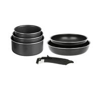 Sitram 716900 Batterie de cuisine 6 pcs Aluminium noir mat : manche amovible, 2 Poêles Ø24,28 cm, 3 Casseroles Ø16,18,20 cm - Revêtement anti-adhérent sans PFOA - Tous feux dont induction