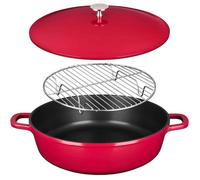 Sitram 716946 - Sauteuse cocotte 6-en-1 Ø28 cm, fonte aluminium 4,3 L, revêtement effet pierre sans PFOA