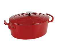 Sitram 711088 Cocotte Ovale Fonte Rouge/Noir 6,5 L