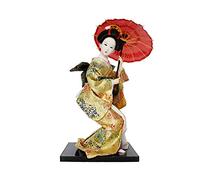 Siunwdiy Poupée Japonaise de Geisha Ornements Artisanat Japonais Statuettes Résine Creative Folk Ethnique Figurine Cadeau pour Magasin Home Jardinage Chambre Bureau,A2,12 (30cm)