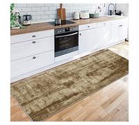 Siunwdiy Tapis de Couloir Long 60x130 cm Brun - Tapis de Cuisine Antidérapant et Lavable, Motifs Abstraits Modernes pour Salon, Chambre, Entrée | Résistant à l’Usure et Facile à Nettoyer