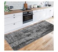 Siunwdiy Tapis de Couloir Long 60x130 cm Gris - Tapis de Cuisine Antidérapant et Lavable, Motifs Abstraits Modernes pour Salon, Chambre, Entrée | Résistant à l’Usure et Facile à Nettoyer