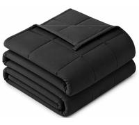 Sivio Couverture lestée de 7 kg, couverture lestée douce pour adultes, couverture respirante lourde en microfibre avec perles de verre pour canapé-lit toute saison, 150 x 200 cm, noir