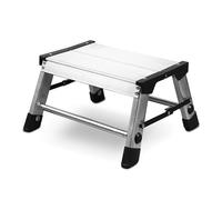 siwitec Escabeau 1 marche en aluminium léger - Charge maximale : 150 kg - Plateforme de travail pliable pour camping, cuisine, salle de bain, certifié TÜV