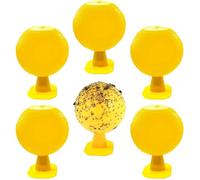 Six pièges à mouches des fruits suspendus parfaits pour les pots de fleurs les moustiques et les araignées (jaunes).