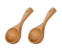 Sixfolo 2 PCS Grande Louche en Bois pour Sel de Bain 21x 8.5x 4cm