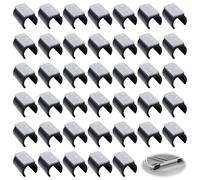 Sixfolo 40 Pcs Patin Pied de Chaise en Forme de U Ø20-22mm Patins en Feutre pour Chaises Cantilever Coussinets Pieds de Chaise en Plastique pour Protection de Sols Masion Bureau,Noir