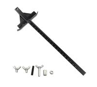 SIXHAOBU Guide de bord de scie circulaire de rechange avec échelle compatible avec pour Dewalt pour DC390K DW936 DC310 DC300,accessoire de coupe (Rail de guidage noir,11 mm) professionnel et attrayant