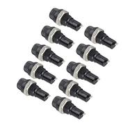 SIXRUN 10 Pièces Support de Fusible à Bouchon à Vis Durable pour Fusibles 5 X 20 Mm adapté aux équipements électriques et aux Véhicules en Plastique Noir