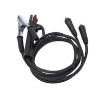SIXRUN 200A Électrode de Soudage Porte-Électrode Pince de Masse, Câble 1,5m | Construction en laiton et en fer, indice de 200 A, poignée isolée thermiquement, utilisation d\'un bâton d\'arc, atelier de