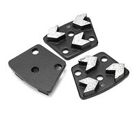SIXRUN 3 Pcs Meule Diamant Trapézoïdale 16#, Chaussures de Meulage en Béton Noir, pour Meuleuse à Surface Lisse et Dents Incisives
