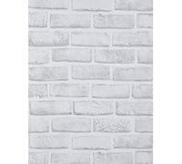 SIXRUN Autocollant Mural Imitation Brique Blanche, Papier Peint PVC Autocollant 17,7 X 32,8 Pieds, Style Rustique Vintage pour Salon, Chambre, Restaurant