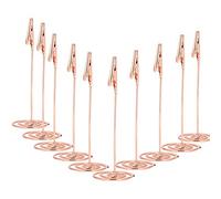 SIXRUN Clips Durables pour Porte-badge en Acier au Carbone, 10 Pièces, pour Décoration de Bureau, Photos, Notes et Cartes de Visite, 11.5cm