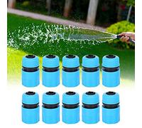 SIXRUN Connecteur Rapide G1/2 Pouces, Adaptateur de Joint de Mamelon Durable pour Outils D'irrigation de Jardin, Plastique Haute Performance 10 Pièces