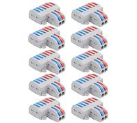 SIXRUN Connecteurs de Fils à écrou à Levier, Bornier Compact SPL 32A 250V | Laiton PC Ignifuge, Connexion Rapide sans Outils, 2-6 Ports 0,08-4 mm², pour le Contrôle du Moteur des Appareils Ménagers