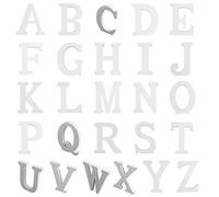 SIXRUN Décoration de L'alphabet en Bois Légère et Robuste Finition Polie 15 Cm de Hauteur Blanc Grande Lettre en Bois à Suspendre au Mur pour Fête de Mariage Décoration de la Maison (3)