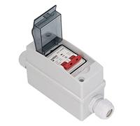 SIXRUN Disjoncteur CC 2P 20A 1000V IP65 Sectionneur | Boîtier en PA66, Résistant à la Corrosion, pour Système Solaire Photovoltaïque, Câble 7-5 AWG, Couvercle Transparent,
