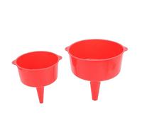 SIXRUN Ensemble D'entonnoirs de Cuisine en Plastique, 2 Pièces, Large Bouche Polyvalente pour le Transfert de Liquide et le Remplissage de Bouteilles 2L 4L Rouge