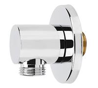 SIXRUN Flexible Shower Hose Connector, G1/2in Mur Elbow for Salle de Bain | Finition électroplaquée Résistante à la Corrosion, Compatible avec Douchettes et Becs de Baignoire, Joint d'étanchéité