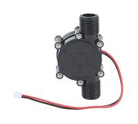 SIXRUN Générateur Hydraulique DC 12V 10W, hydroélectrique ABS Noir avec Embrayage à Double Couplage Magnétique for Lampes LED et Robinets Intelligents