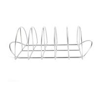 SIXRUN Grille à Côtes en Acier Inoxydable 430, Support de Barbecue Non Adhésif pour Côtes Levées, 5 Grilles pour Steak et Côtelettes d'agneau (Silver)