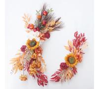 SIXRUN Guirlande de Fleurs Artificielles pour, 80x30cm et 50x18cm en Soie Florale avec 4 Attaches, pour Décoration de Mariage Intérieur Extérieur (270.02)