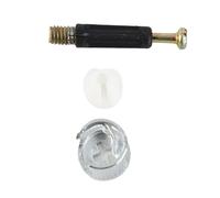 SIXRUN Kit de 100 Pièces de Vis de Connecteur pour Roue Excentrique, avec écrous Nylon Noyés pour épaisseur de Plaque 16mm, Quincaillerie de Meuble