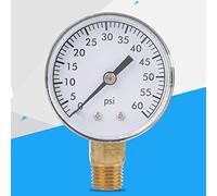 SIXRUN Manomètre Manomètre 0-60 Psi pour une Installation Facile et des Lectures Claires pour Diverses Applications Matériau Métallique 2,8 X 2 X 1,1 Pouces
