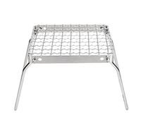 SIXRUN Mini Grille Pliante en Acier Inoxydable argenté, Grille de Feu de Camp pour Barbecues en Voyage