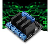 SIXRUN Module de Relais à Semi-conducteurs à 4 Canaux, Déclencheur de Haut Niveau 5V DC AC de Haute qualité pour le Contrôle D'automatisation