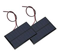 SIXRUN Panneau Solaire Mini 5V 250mA Module Polycristallin avec Câble 30cm pour Projets Solaires Chargeur de Lumière Extérieure