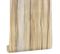 SIXRUN Papier Peint Grain de Bois Autocollant 1,4x39,4pi | Matériau PVC, imperméable, résistant à l\'usure, sans résidus, style simple, adapté aux murs et aux meubles