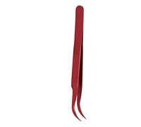 SIXRUN Pince en Alliage D'aluminium, Pointe Fine Incurvée (rouge) | Alliage d\'aluminium durable, Outil antimagnétique, Idéal pour les réparations électroniques, Taille compacte, Transport