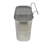 SIXRUN Porte-baguettes en Acier Inoxydable, Panier à 2 Compartiments, Support de Séchage avec Trous de Vidange Denses pour le Rangement des Ustensiles de Cuisine