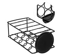 SIXRUN Support de Dosettes de Capsules Rotatif à 360 Degrés, élégant Support de Capsules de café, Organisateur pour la Maison, le Bureau, le café, Métal Durable Noir, 30 Pièces