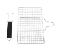 SIXRUN Support Pliable Portatif pour Griller le Poisson, en Acier Inoxydable, pour Barbecue en Plein Air et Camping, Matériau 304
