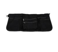 SIXRUN Tablier de Serveuse Court Noir, Réglable, 7 Poches, pour Serveur, Restaurants, Cafés, Toile Lavable en Machine, 59,5x29,5 Cm