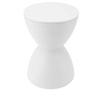 SIXRUN Tabouret en Forme de Sablier Table d'appoint Ronde en Plastique 30 Cm X 42 Cm Tabouret de Salle de Bain Compact pour Cabine d'essayage et Entrée Siège 2 en 1 pour Changer de Chaussures et