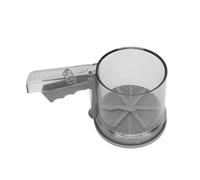 SIXRUN Tamis à Mesurer Transparent en Acier Inoxydable, Tamis de Cuisson à Mailles Fines avec Couvercle Anti-fuite, échelle Précise pour Farine, Sucre, Cacao, Boulangers Domestiques (Couche double)