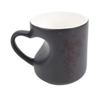 SIXRUN Tasse en Céramique à Couleur Changeante, Design en Forme de Cœur, 310ML, pour Cadeaux Romantiques, en Céramique Blanche pour la Saint-valentin