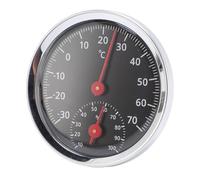 SIXRUN Thermomètre Hygromètre Mécanique, Moniteur d'humidité et Température avec Cadran Clair pour Usage Intérieur et Voiture, -30 à 70°C